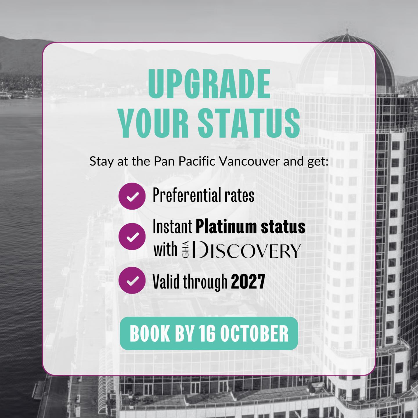 secure you room, book by 16 October